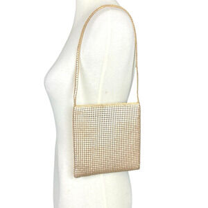 Vintage A. Brod Gold Mesh Evening Bag Snap Closure Gold Pixel Purse Party